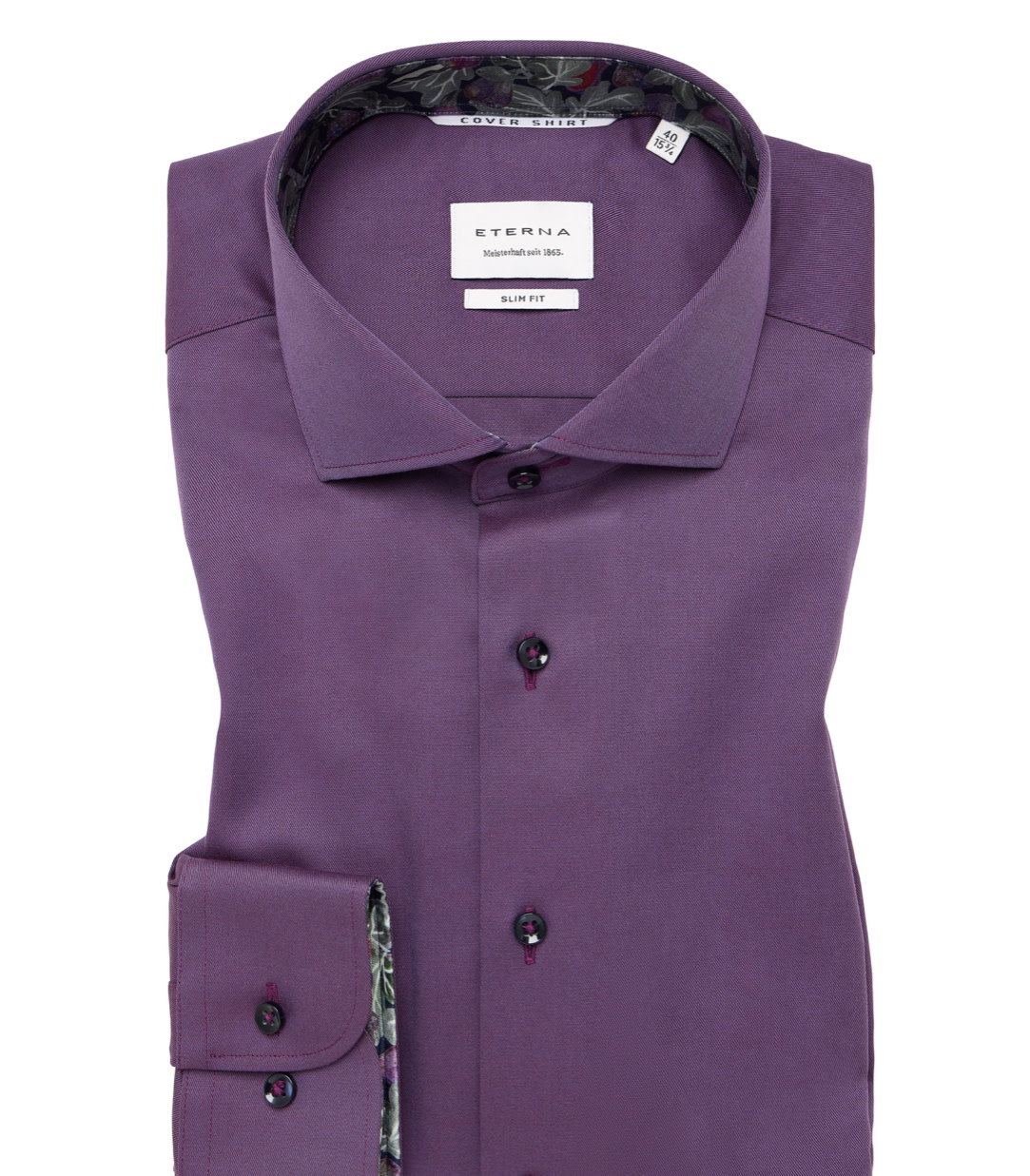 Slim Fit Purple Dress Shirt