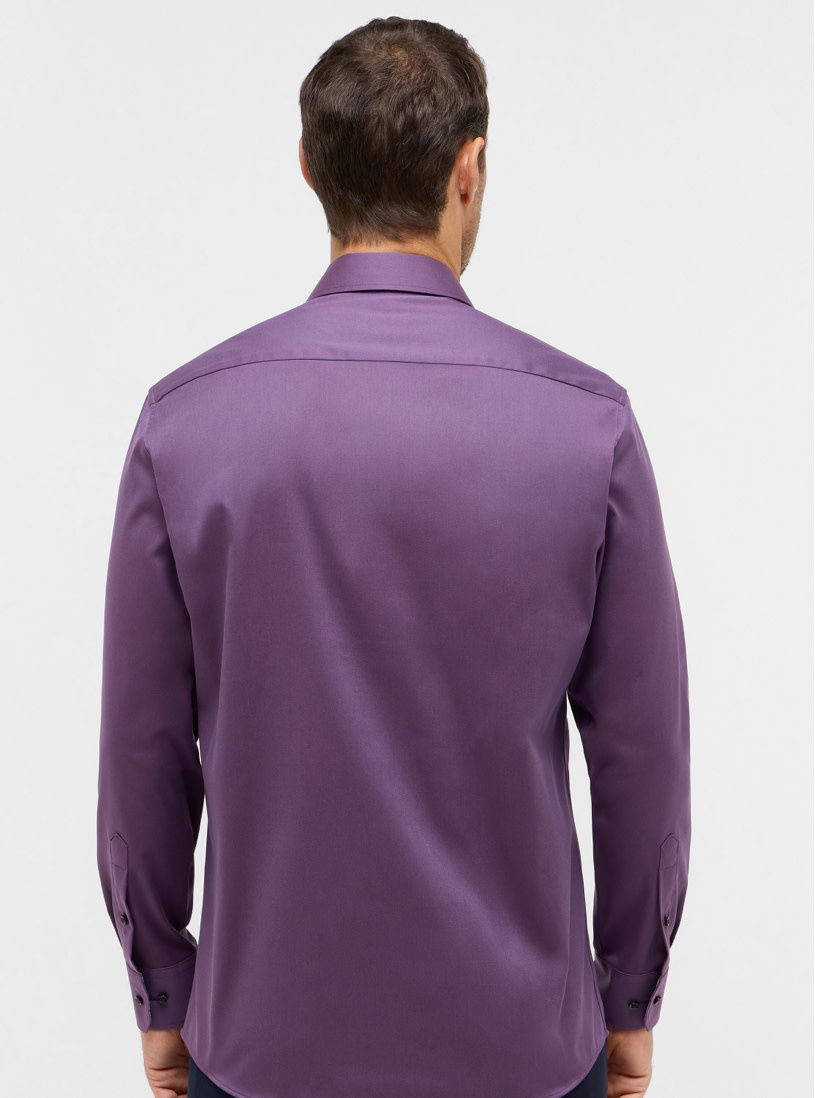 strapless open back dress Comfort Stretch Non-Iron Check Dress Shirt - Purple