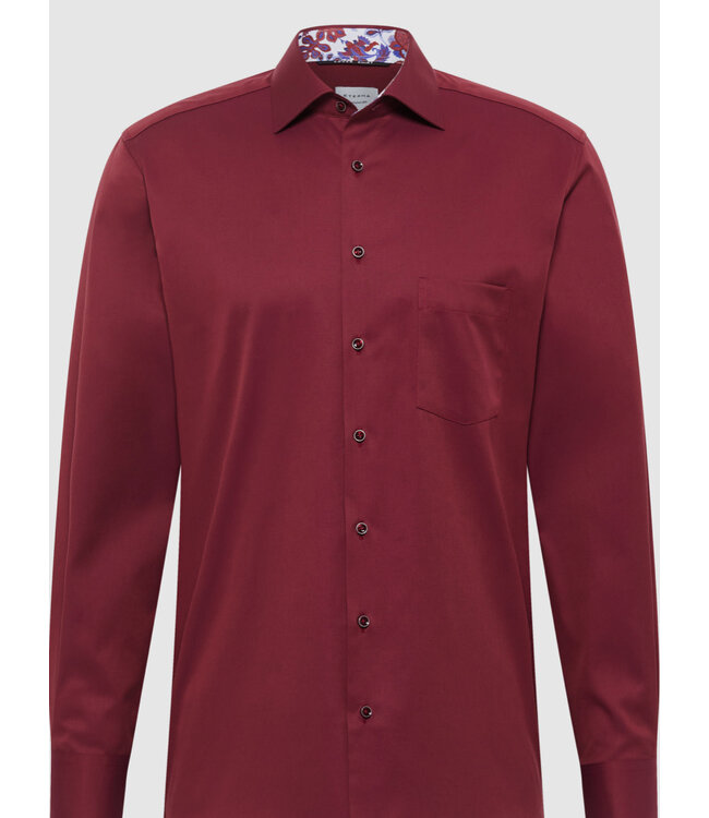 Modern Fit Burgundy W/Trim Dress Shirt
