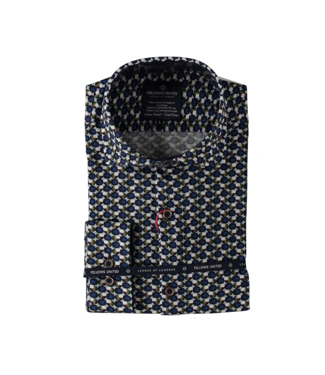 Modern Fit Circles and Squares Shirt