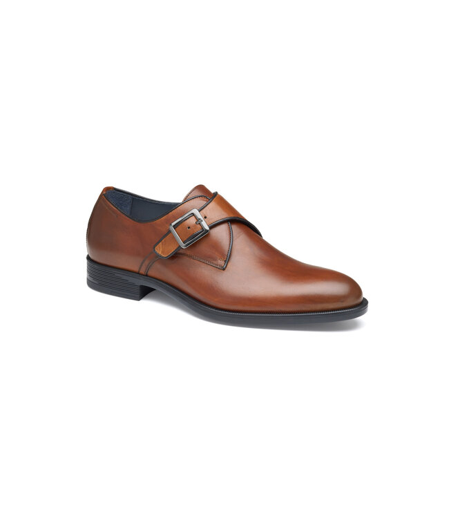 Tan Flynch Monk Strap Shoes