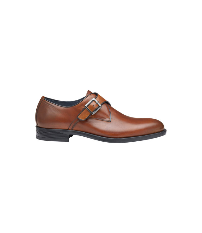 Tan Flynch Monk Strap Shoes