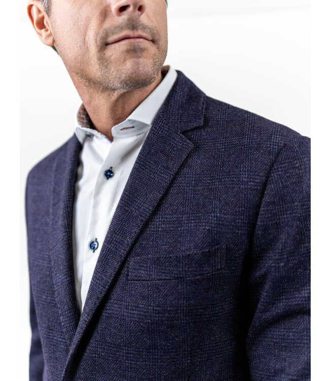 Modern Fit Purple Plaid Sport Coat