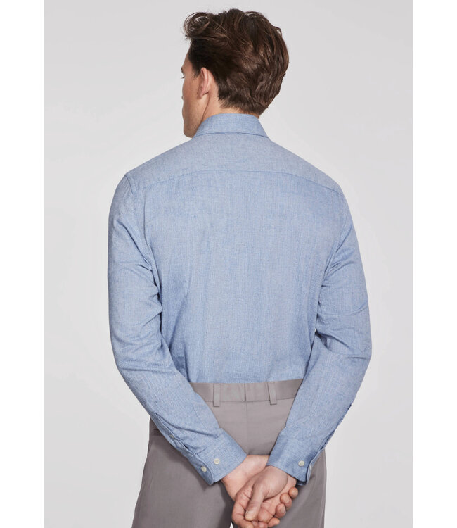Modern Fit Blue Stanton Herringbone Shirt