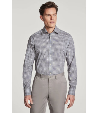 JACK VICTOR Modern Fit Blue Rosemount Print Shirt