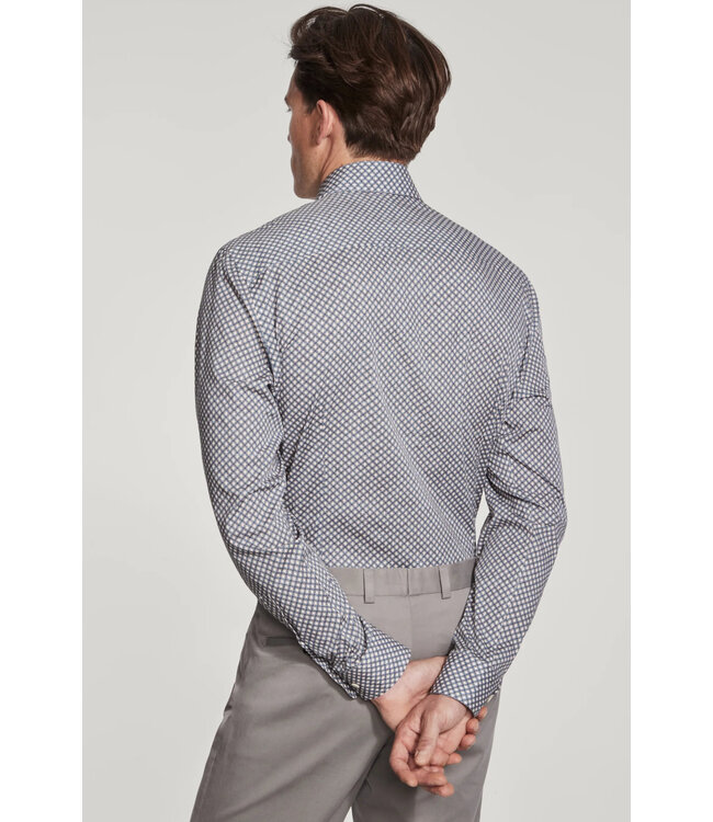 Modern Fit Blue Rosemount Print Shirt