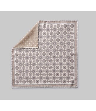 JACK VICTOR Ecru Selby Pocket Square