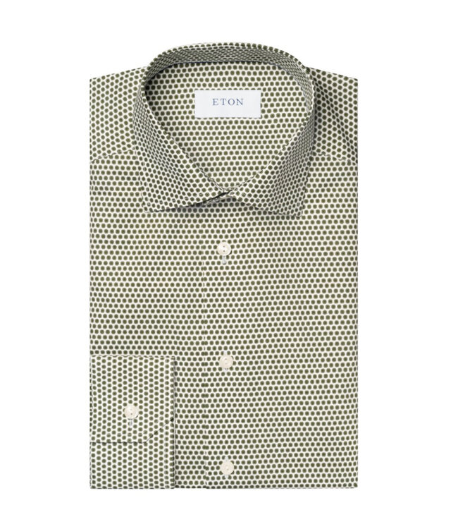 Slim Fit Green Daisy Shirt