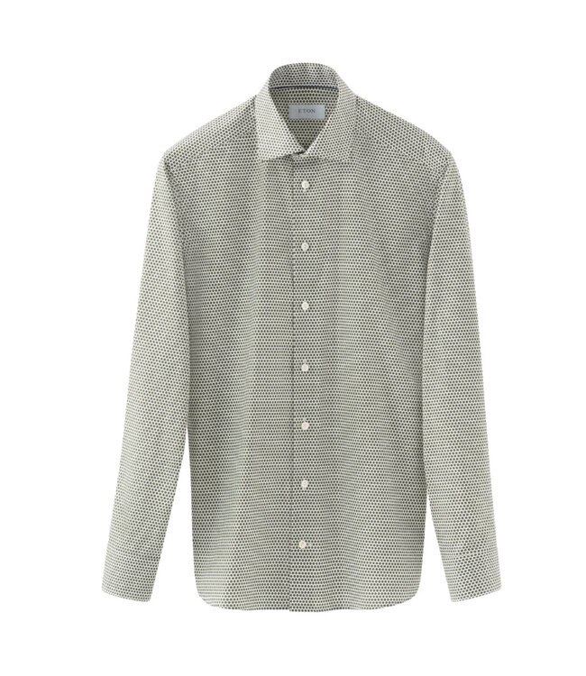 Slim Fit Green Daisy Shirt