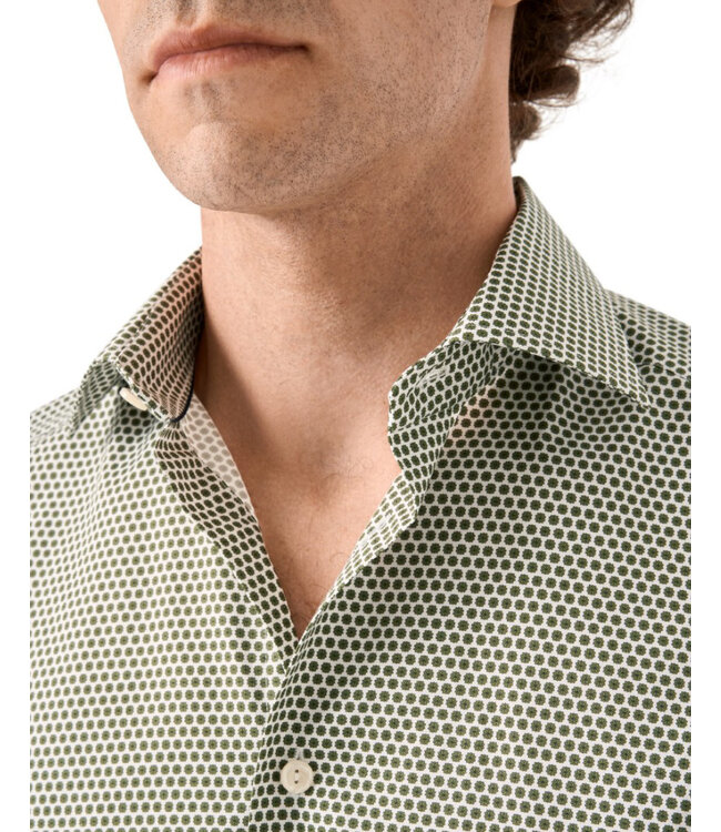 Slim Fit Green Daisy Shirt