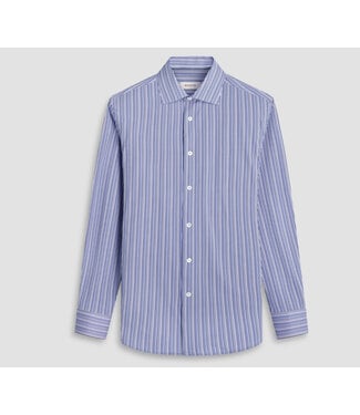 BUGATCHI Modern Fit Blue Striped Shirt