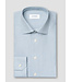Slim Fit Teal Twill Fine Check Shirt