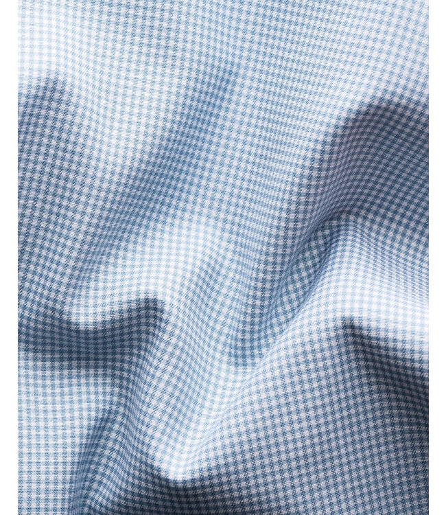 Slim Fit Teal Twill Fine Check Shirt