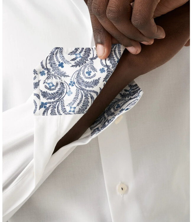 Slim Fit White Signature Shirt with Trim