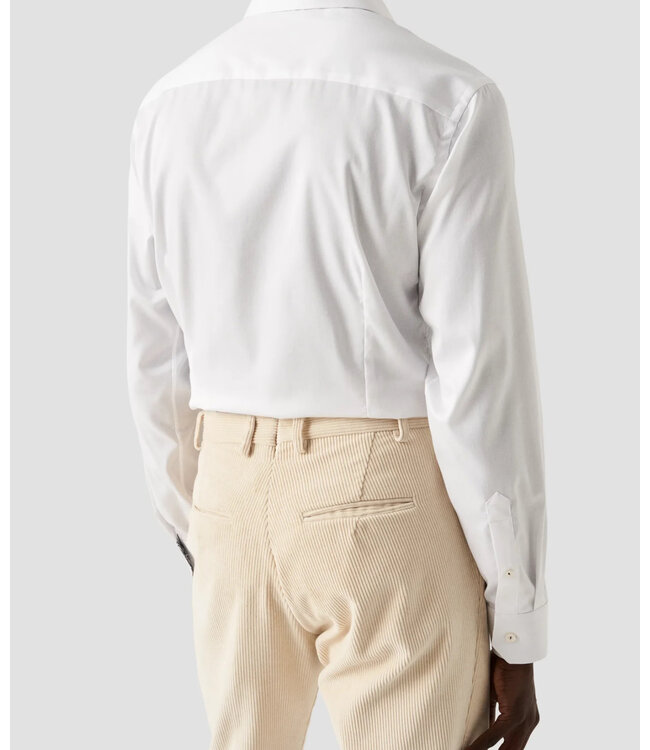 Slim Fit White Signature Shirt with Trim