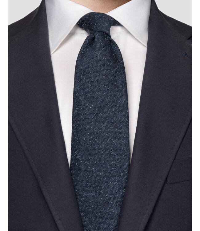 Navy Herringbone Tie