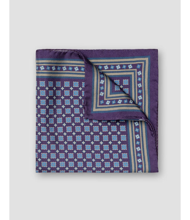 Purple Blue Medallion Pocket Square