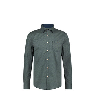 FELLOWS UNITED Modern Fit Dark Green Ovals Shirt