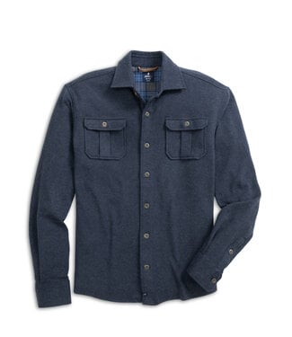 JOHNNIE-O Classic Fit Navy Mix Briggs Overshirt