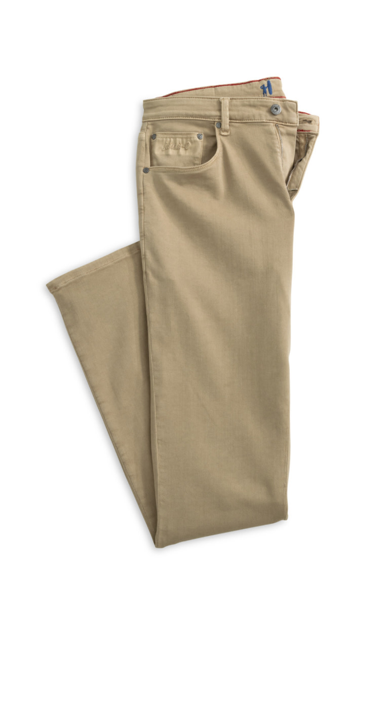 Modern Fit Khaki Newport 5 Pocket Pants - Benjamin's Menswear