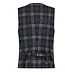 Slim Fit Brown Navy Plaid Vest