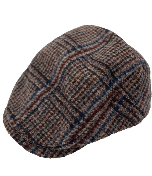 Tan Blue Flat Cap