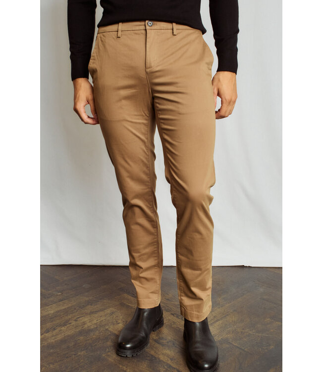 Slim Fit Tan Malik Casual Pants