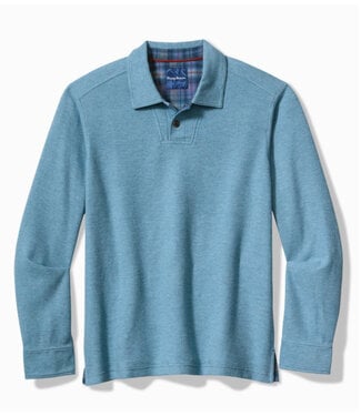 TOMMY BAHAMA Blue Heather Las Arias LS Polo