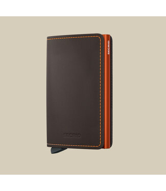 SECRID Matte Truffle & Orange Slimwallet