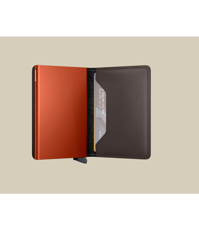 Matte Truffle & Orange Slimwallet