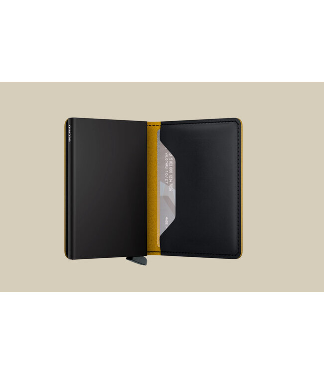 Matte Black & Ochre Slimwallet