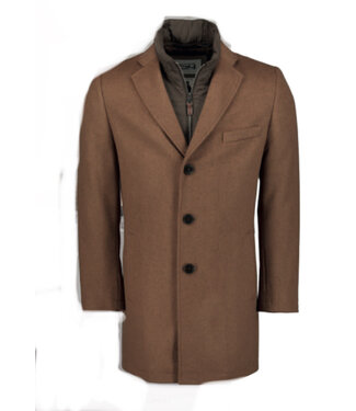 S4 JACKETS Modern Fit New Edison Camel Overcoat