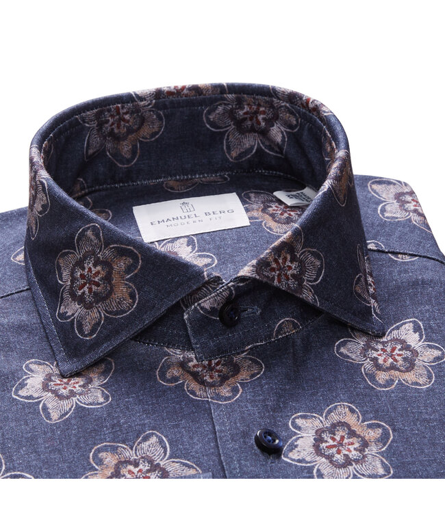 Modern Fit Navy 4 Flex Shirt