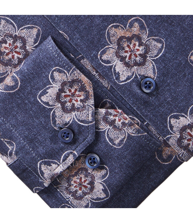 Modern Fit Navy 4 Flex Shirt