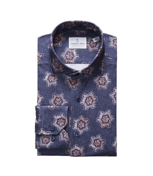 Modern Fit Navy 4 Flex Shirt