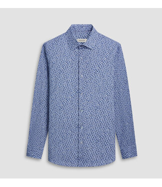BUGATCHI Modern Fit Navy Pattern Shirt