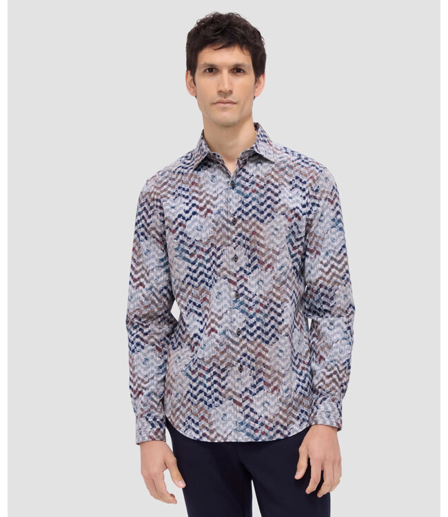 Classic Fit Caramel Chevron Shirt