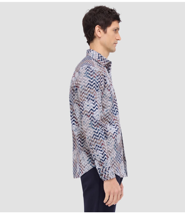 Classic Fit Caramel Chevron Shirt