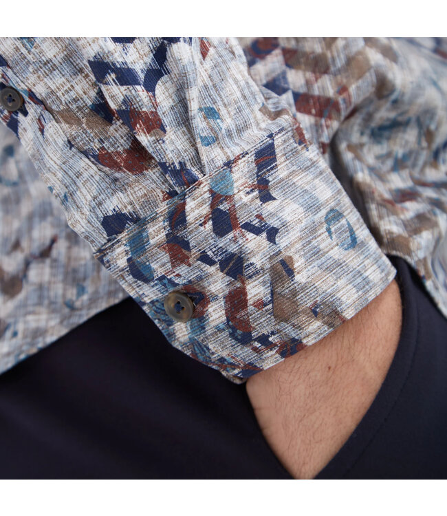 Classic Fit Caramel Chevron Shirt