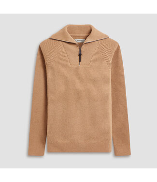 BUGATCHI Fisherman Camel 1/4 Zip Sweater