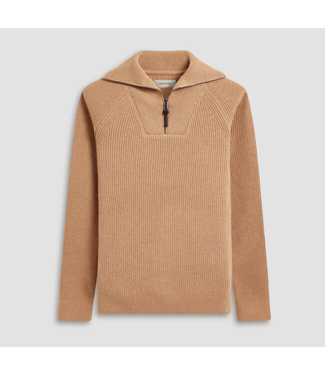 Fisherman Camel 1/4 Zip Sweater