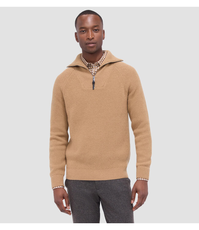 Fisherman Camel 1/4 Zip Sweater