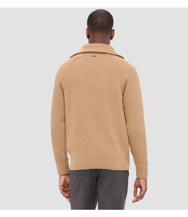 Fisherman Camel 1/4 Zip Sweater