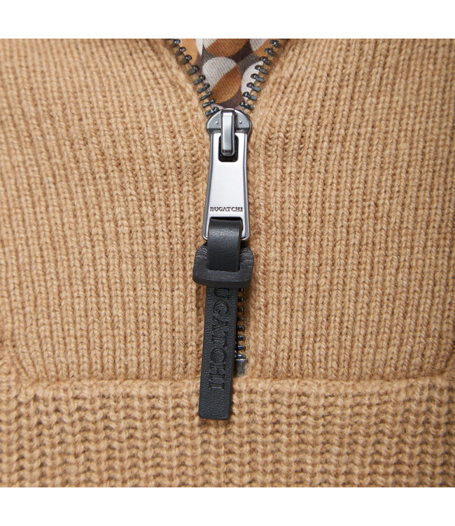 Fisherman Camel 1/4 Zip Sweater