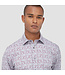 Modern Fit Burgundy Grey Floral Shirt