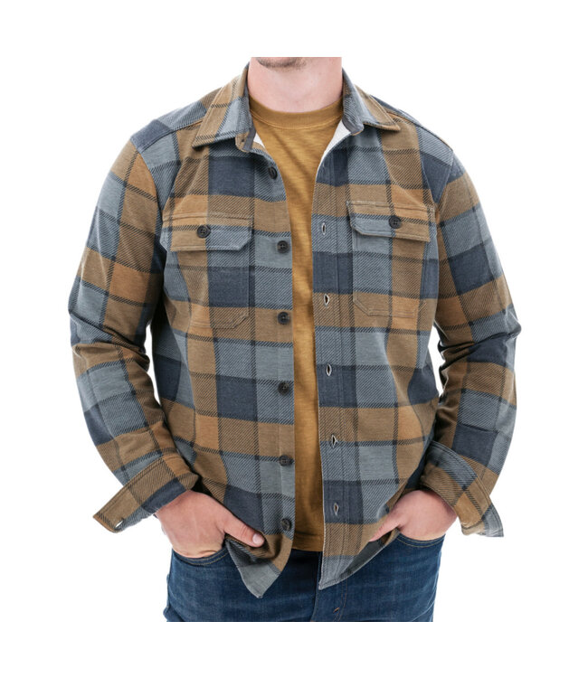 Classic Fit Black Iris Print Grayson Overshirt