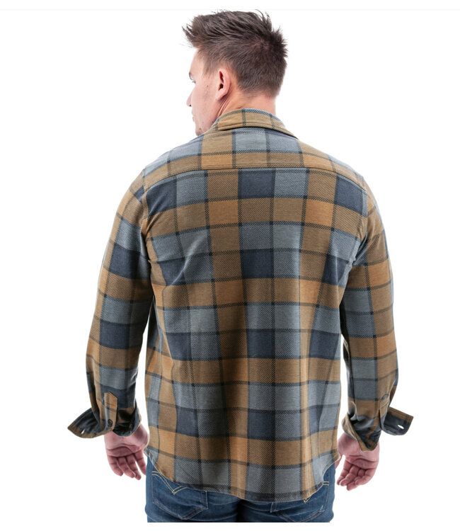 Classic Fit Black Iris Print Grayson Overshirt