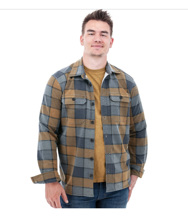 Classic Fit Black Iris Print Grayson Overshirt