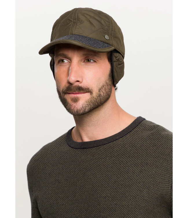 Olive Quilted Baseball Cap