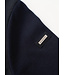 Navy Knit Sleeves Jacket